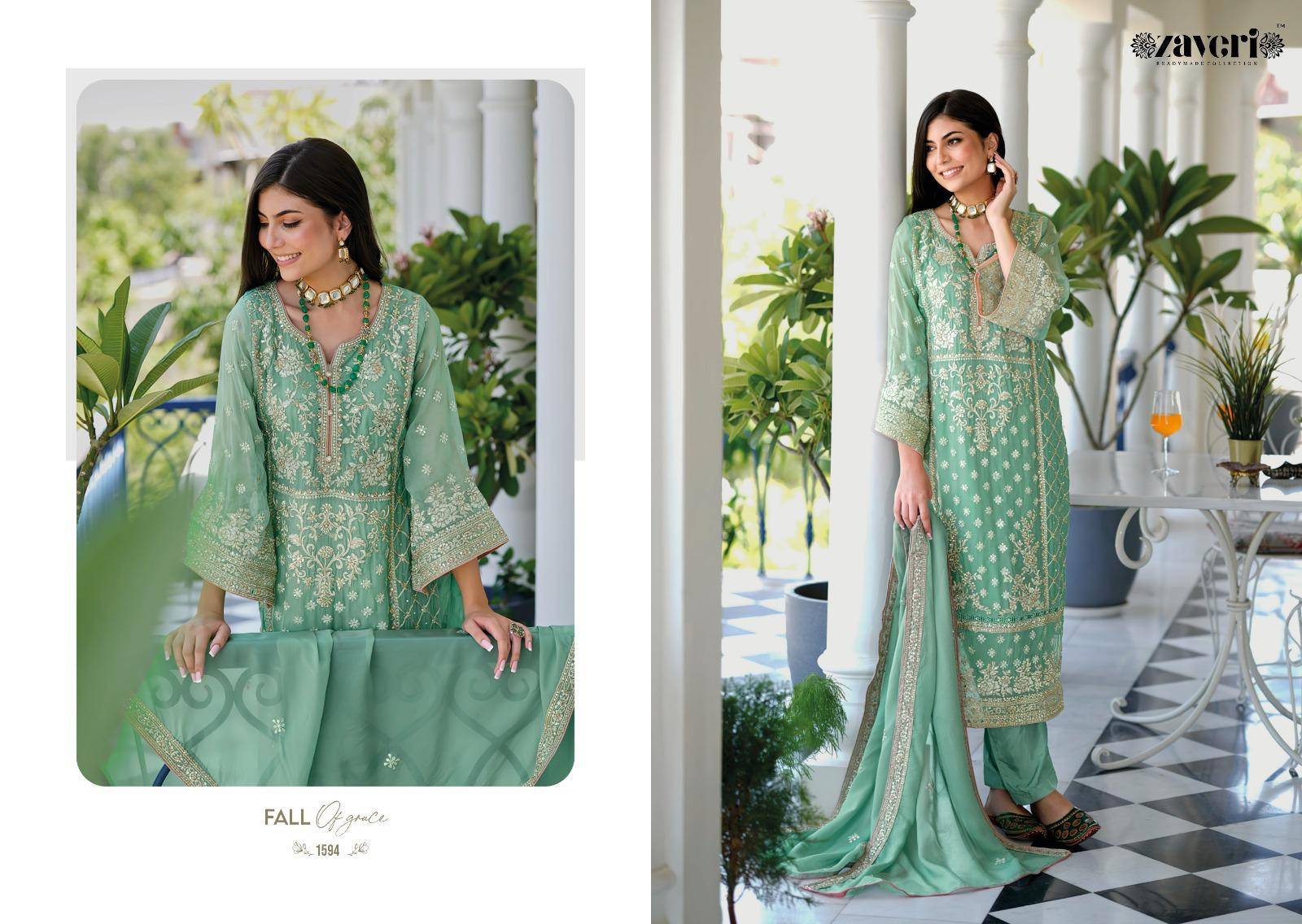 Anaya By Eba Lifestyle 1592 To 1595 Series Ready To Wear Heavy soft organza Dresses At Wholesale Price